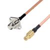 1 BNC Female 4-Hole Panel to MCX Male ST Pigtail Adapter RG316 50cm view 1
