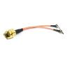 3G 4G Antenna Extension SMAmale to Dual CRC9 Connector Y Splitter Combiner Pigtail Cable for Wireless Modem 15CM view 1