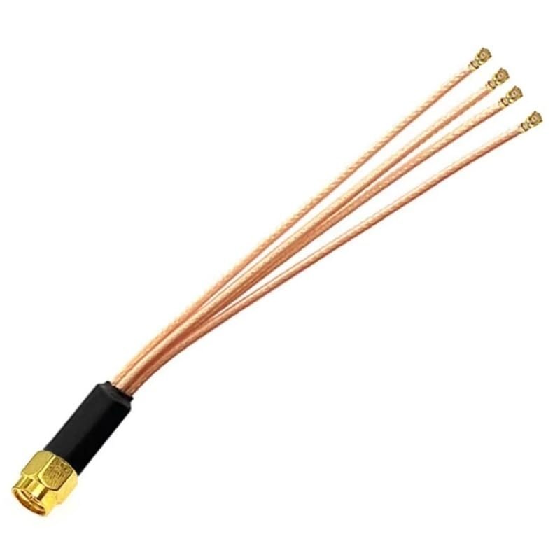 1-Pack RPSMAJ-4XUFL to U.FL RG178 Pigtail Cable Adapter 20cm for Routers