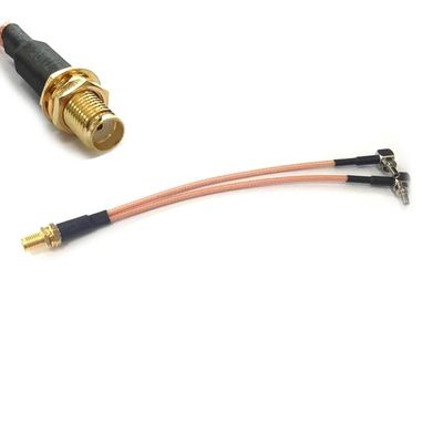 3G 4G Antenna Extension SMA Female to Dual CRC9 Connector Y-Type Splitter Combiner Pigtail Cable for Wireless Modem 30CM