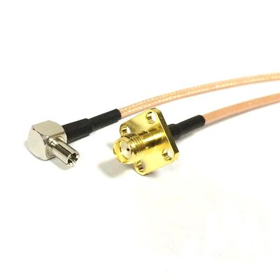 SMA Female Panel to TS9 Male Right Angle RG316 Pigtail Cable 50cm for 3G 4G Modems