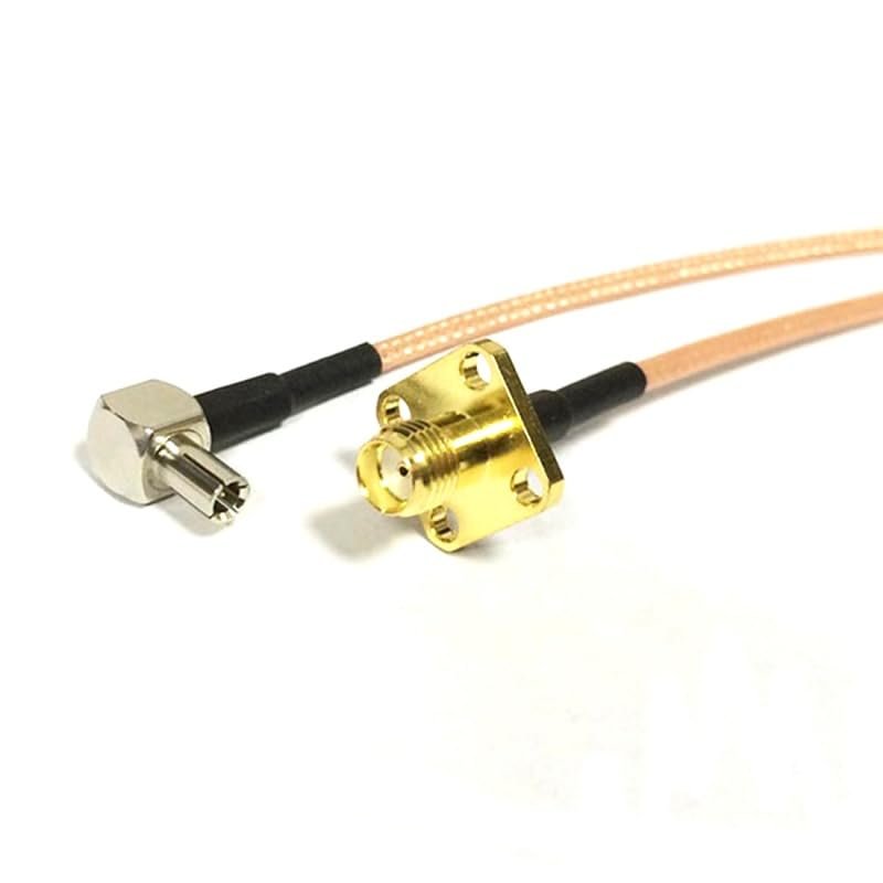 SMA Female Panel to TS9 Male Right Angle RG316 Pigtail Cable 50cm for 3G 4G Modems