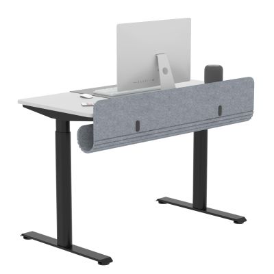 ERGO COLLECT Felt Under Desk Cable Management Tray, 47.2" Cord Organizer with Clamp or Screw Mount, Laptop & Tablet Slot, Desk Cable Organizer for Home & Office