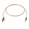 SMA Female Nut to 3X MCX Male Right Angle Splitter Combiner Pigtail Cable RG178 15cm for Routers view 1
