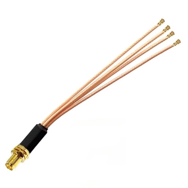 1-Pack SMAK-4XUFL to U.FL RG178 Pigtail Cable Adapter 15cm for Routers