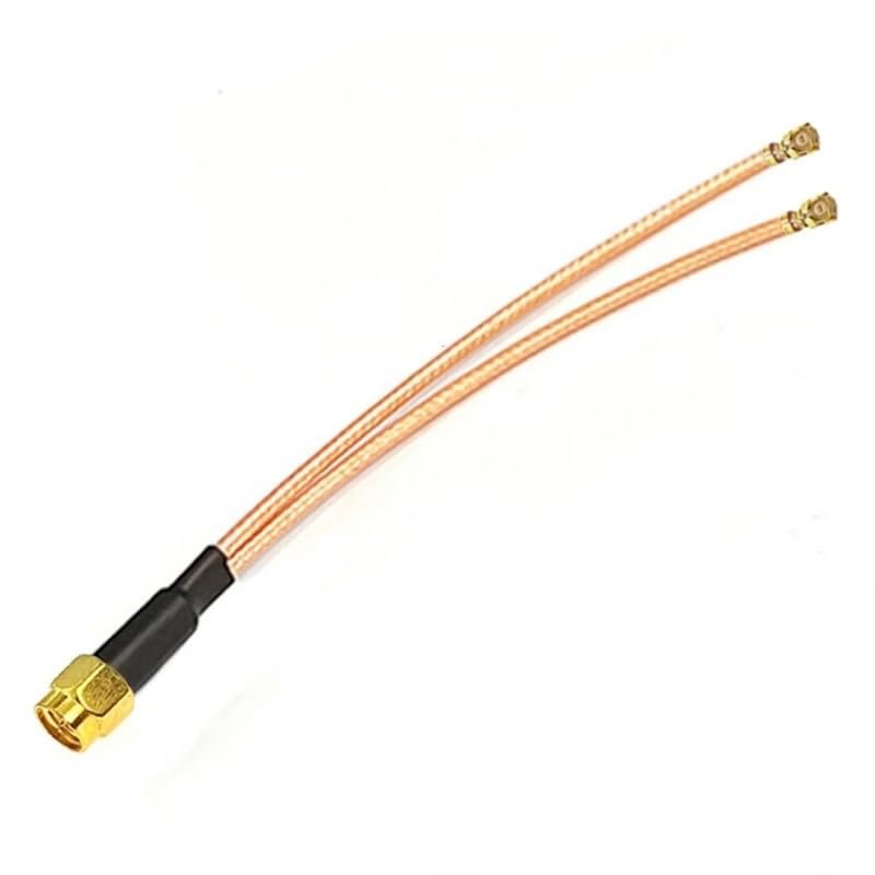 1-Pack RPSMAJ-2XUFL to U.FL RG178 Pigtail Cable Adapter 20cm for Routers