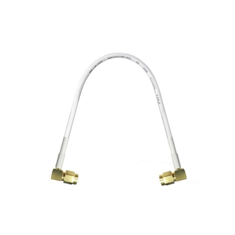 Antenna SMA Male Right Angle to RA 90 Degree Pigtail Adapter RG174 50cm White