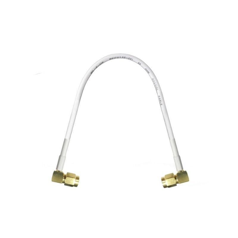 Antenna SMA Male Right Angle to RA 90 Degree Pigtail Adapter RG174 100cm White