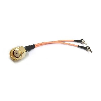 3G 4G Antenna Extension RP SMA Male to Dual CRC9 Connector Y-Type Splitter Combiner Pigtail Cable for Wireless Modem 50CM