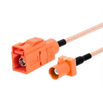 Fakra M-Type Male/Female Orange to SMA Plug Jack Pigtail Cable Adapter RG316 for Automotive (100CM)(Type14)