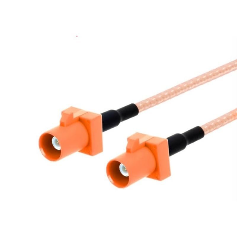 Fakra M-Type Male/Female Orange to SMA Plug Jack Pigtail Cable Adapter RG316 for Automotive (100CM)(Type13)
