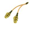 RP SMA Male Plug to 2X RP-SMA Female Female Splitter Combiner Pigtail Cable RG316 50cm view 1