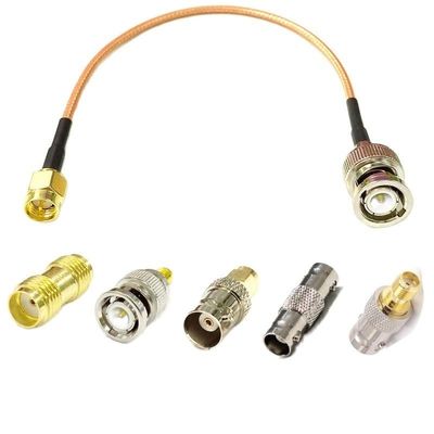 SMA to BNC Male RG316 Cable 30cm + 5-Piece Coaxial Cable Adapter Kit for External Applications/Antenna Radios