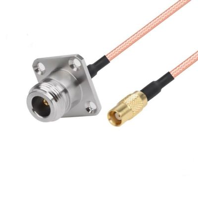 N-Type Female 4-Hole Panel Mount to MCX Female Pigtail Cable RG316 15cm for WiFi
