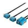 1 Piece 1 in 2 FakraTK-2KW Connector Adapter RG174 Pigtail Cable 50 cm view 1