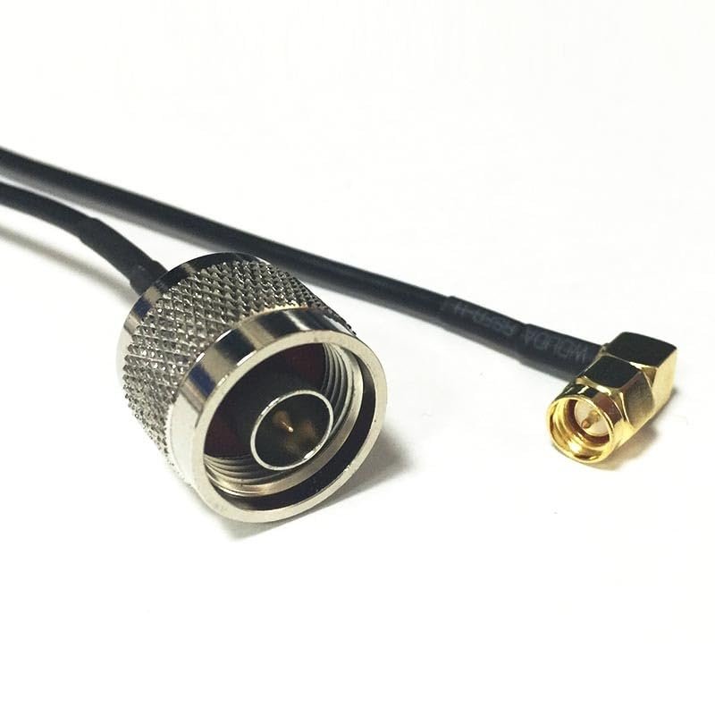 SMA Male Right Angle Switch N Plug Pigtail Cable Adapter for Wireless Routers (100CM) (RG174)