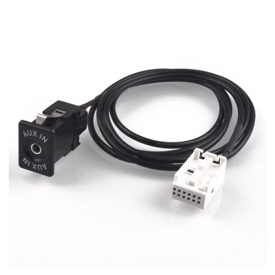 12PIN Aux Audio Cable Socket Interface Adapter Cable Compatible With Peugeot 307 308 408 407 507 Compatible With Citroen RD4 C2 C4 C5
