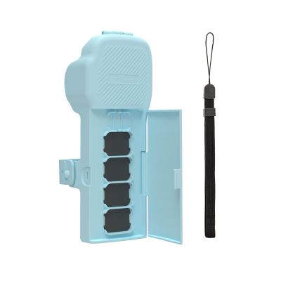 ZLYLVRC Protective Case Cover with Flip-Top Lens Filter Case for DJI Osmo Pocket 3 Creator Combo Accessories (Blue)