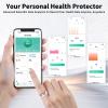 Chendssfkd Advanced Smart Ring for Women and Men - IP68 Waterproof Health Tracker Ring with Heart Rate, Step Counting, Sleep Monitoring, No Subscription Fee for iPhone/Android, Enamel Rose Gold 8# view 2