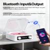 CD Player with Built-in Speakers Portable Bluetooth Input&Output Desktop CD Players for Home with Screen Display, Ambient Lighting, FM Radio, White Noise Mode, Remote Control, USB Type-c, White view 3
