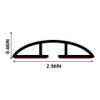 6.5Ft Floor Cord Cover Brown Silicone Cable Protector Easy to Install Wire Organizer and Hider for Home, Office, Garage (Brown-2m) view 2