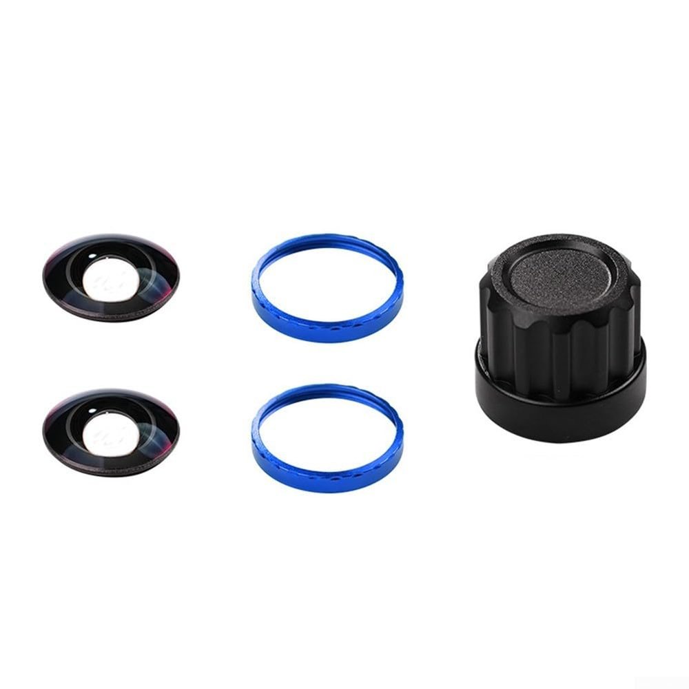 2Pcs Lens Set For Insta360 X5, HD Optical Glass Lenses With Aluminum Alloy Rings And Removal Tool, Detachable Lens Guard For Action Camera(Blue)