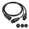 14 M ID SIDB Y Splitter Cable 720111-1 for Humminbird SOLIX/APEX/XPLORE Fish Finders, Connects Side Imaging & 2D Transducers, Supports Airmar Transducer ID, 30-Inch Marine-Grade Y Splitter Cable view 1