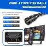 14 M ID SIDB Y Splitter Cable 720111-1 for Humminbird SOLIX/APEX/XPLORE Fish Finders, Connects Side Imaging & 2D Transducers, Supports Airmar Transducer ID, 30-Inch Marine-Grade Y Splitter Cable view 3