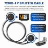 14 M ID SIDB Y Splitter Cable 720111-1 for Humminbird SOLIX/APEX/XPLORE Fish Finders, Connects Side Imaging & 2D Transducers, Supports Airmar Transducer ID, 30-Inch Marine-Grade Y Splitter Cable view 4