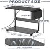 Adjustable Computer Tower Stand with Charge Station,Heavy-Duty Rolling PC Stand, CPU Tower Cart with Wheels for ATX Gaming Computer,Under Desk Holder,Black view 2