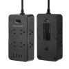 BOCHLION Power Strip, 6-Foot Surge ProtectorExtension Cord with Multiple Outlets, 8 Outlets 4USB Ports (2 USB-C) for Home Office (Black) view 1