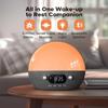 Dekala RestOnn Sunrise Alarm Clock Sunset Sound Machine 7-Day Programmable Loud Dual Alarm Clock, White Noise Natural Sounds for Sleeping Bluetooth Speaker Amber Night Light view 2