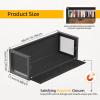 PAPAGIFTREE 2-Tier CD Holder with Fabric Wood Grain Texture, Stackable CD Storage Case and Box for Display, CD Organizer Shelf and Rack, CD Display, Video Game Cases, Holds Up to 40 CDs (2 pieces) view 2