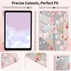 AdorableWhimsy Pink Ocean Seashell Case for iPad 5th/6th Generation(2017/2018), for iPad Air/Air 2 9.7 Inch with Pencil Holder Cartoon Girly Leather Clear Back Shell Foldable Protective Cover view 3