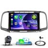 4G+ 128G Upgrade Car Radio for Toyota Venza 2008-2016, Driauto 9 inch Double Din Car Stereo with Wireless Carplay and Android Auto Mirror Link, Bluetooth WiFi GPS Navi SWC Backup Camera EQ FM/RDS view 1