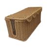 Bothyi Cable Management Box Handmade Rattan Case Versatile Decor Decorative Rustic Cord Storage Box Organizer for Living Room Home, 13.5cm Height view 1