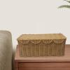 Bothyi Cable Management Box Handmade Rattan Case Versatile Decor Decorative Rustic Cord Storage Box Organizer for Living Room Home, 13.5cm Height view 3