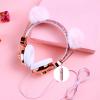 CHTON Kids Headphones for Girls, Cute Bear Ear Headphones with Microphone, 3.5mm Jack Wired Girls Headphones for School/Travel/iPad/Tablet (Pink) view 4