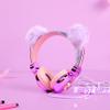 CHTON Kids Headphones for Girls, Cute Bear Ear Headphones with Microphone, 3.5mm Jack Wired Girls Headphones for School/Travel/iPad/Tablet (Purple) view 2