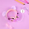 CHTON Kids Headphones for Girls, Cute Bear Ear Headphones with Microphone, 3.5mm Jack Wired Girls Headphones for School/Travel/iPad/Tablet (Purple) view 3