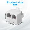 Exircy 2 Pcs Phone Line Splitter, White RJ11 Male to Dual Female Telephone Line Splitters Portable 2 Way Phones Splitter Professional Telephone Jack Splitters for Home Office Landline Fax Machine view 2
