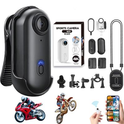 MGSTN Mini 120 4k Camera for Recording, POV Pro Body Cam, HD 1080p/4k Mini Wearable Body Adventure Action Cameras with Audio Video, for Vlogging Cycling Diving (Black, 4K)