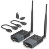 Wireless HDMI Transmitter and Receiver, 330FT/100M Wireless HDMI Extender for 4K Decode Input 1080P@60Hz Output, Plug&Play Portable 2.4G+5.8G for Video and Audio to Monitor from PC/Projector/TV Box view 1