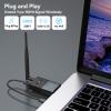 Wireless HDMI Transmitter and Receiver, 330FT/100M Wireless HDMI Extender for 4K Decode Input 1080P@60Hz Output, Plug&Play Portable 2.4G+5.8G for Video and Audio to Monitor from PC/Projector/TV Box view 2