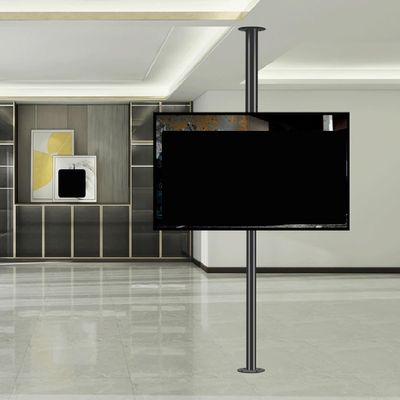 32-75 Inch TV Bracket - LCD TV 360 Degree Rotating Frame Floor Stand Partition Wall Rotating Rack Rotating TV Cabinet Rotating Base, Adjustable Tilt Swivel TV Ceiling Mount,Black-6
