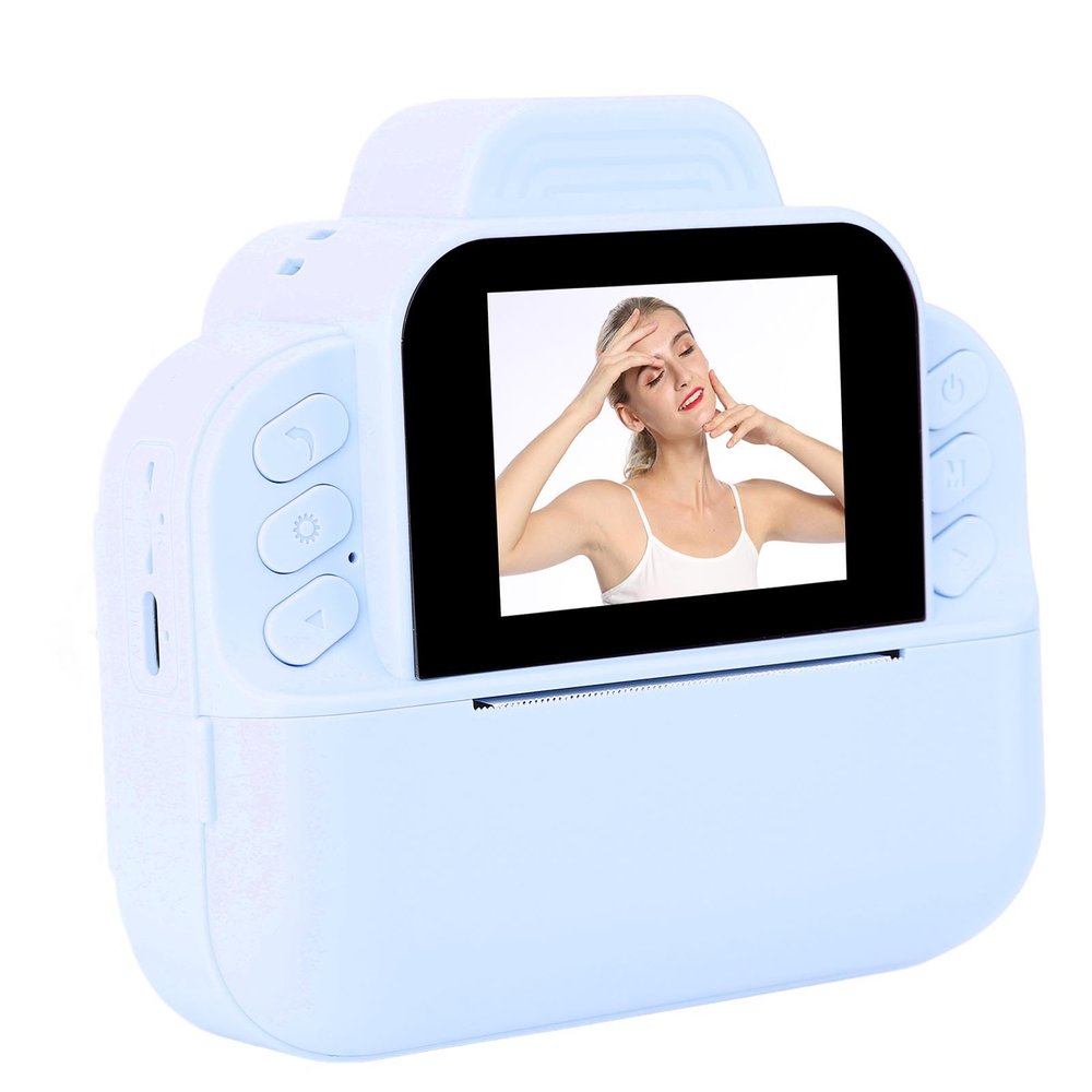 ASHATA Kids Camera Instant Print, 2.4 Inch Display 1080P HD Digital Camera with Filters Time Lapse Games MP3, for Students Boys Girls Age 3-12 Birthday (Blue)