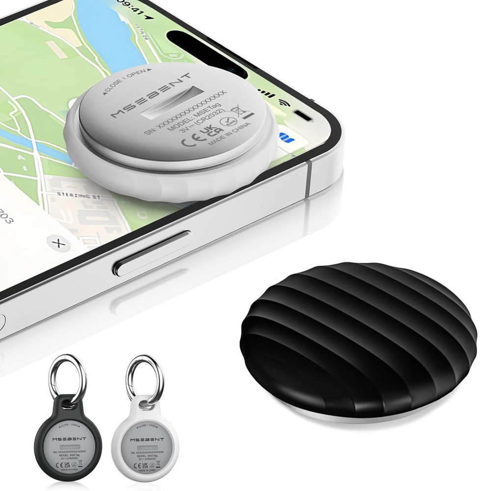 MSEBENT Tracker Tag - 2 Pack [Apple MFi Certified] Bluetooth Trackers Works with Apple Find My (iOS Only) - IP67 Waterproof Item Finders | Track Keys, Wallet, Luggage, Backpack