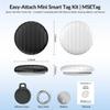 MSEBENT Tracker Tag - 2 Pack [Apple MFi Certified] Bluetooth Trackers Works with Apple Find My (iOS Only) - IP67 Waterproof Item Finders | Track Keys, Wallet, Luggage, Backpack view 2