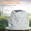 Outdoor Speakers Solar Powered & USB-C Rechargeable, Rock Speakers TWS Pairing Wireless Outdoor Speaker Bluetooth 5.4, LED Light Show, Waterproof, ideal for Backyard BBQ, Garden, Poolside (2-Pc,Grey) view 4