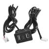 Car Dual USB Port Panel Mount Interface Extension Cable 145cm Flush Dash Mount USB Socket Adapter 4-Pin 6-Pin ABS Black In-Car Audio Wiring Accessory view 1